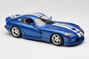 Dodge Viper GTS SR II Blau mit Weißen Streifen Bburago 1:18 3330 Druckguss — Bild 6 von 8