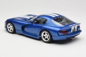 Dodge Viper GTS SR II Blau mit Weißen Streifen Bburago 1:18 3330 Druckguss — Bild 7 von 8
