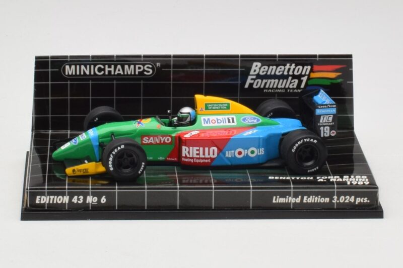 Benetton Ford B188 #19 A. Nannini Race Car 1988 Minichamps 1:43 400890119 Druckguss