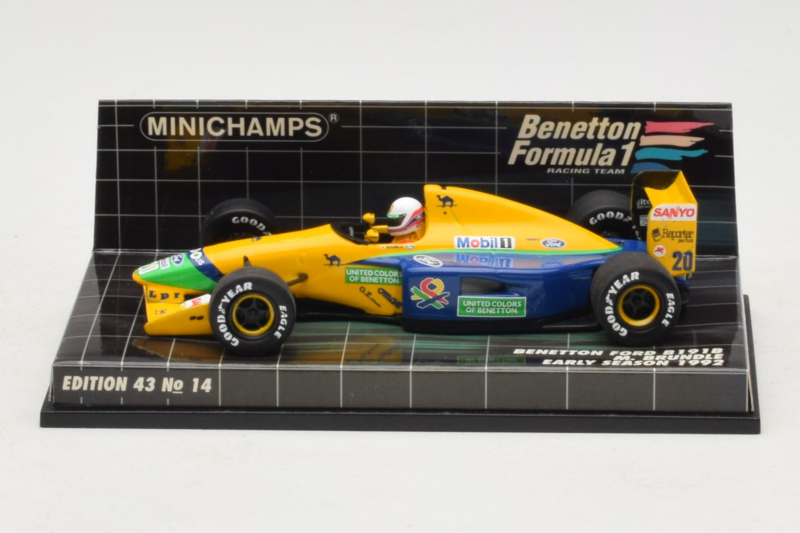 Benetton B191B Ford #20 M. Brundle Early Season F1 1992 Minichamps 1:43 400920120 Druckguss
