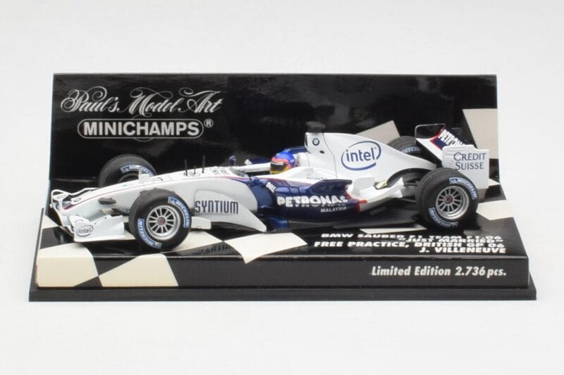BMW Sauber F1.06 J. Villeneuve Wedding Edition F1 2006 Minichamps 1:43 400060117 Druckguss