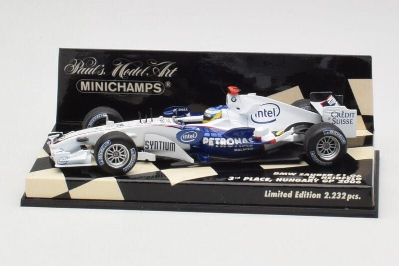BMW Sauber F1.06 #10 N. Heidfeld Hungarian GP 3rd Place 2006 Minichamps 1:43 400060116 Druckguss