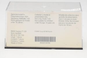 BMW Sauber F1.09 #6 N. Heidfeld F1 2009 v2 Minichamps 1:43 80422155795 Druckguss — Bild 4 von 5