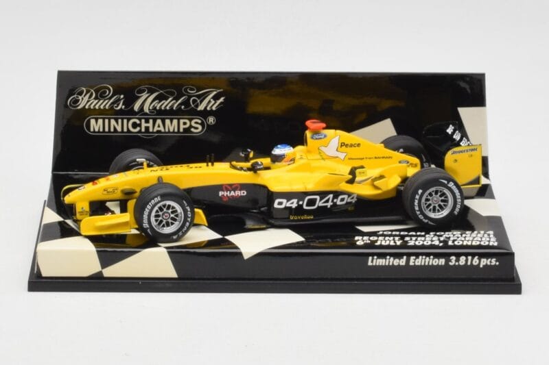Jordan Ford EJ14 N. Mansell Regent Street Parade 2004 Minichamps 1:43 400040095 Druckguss