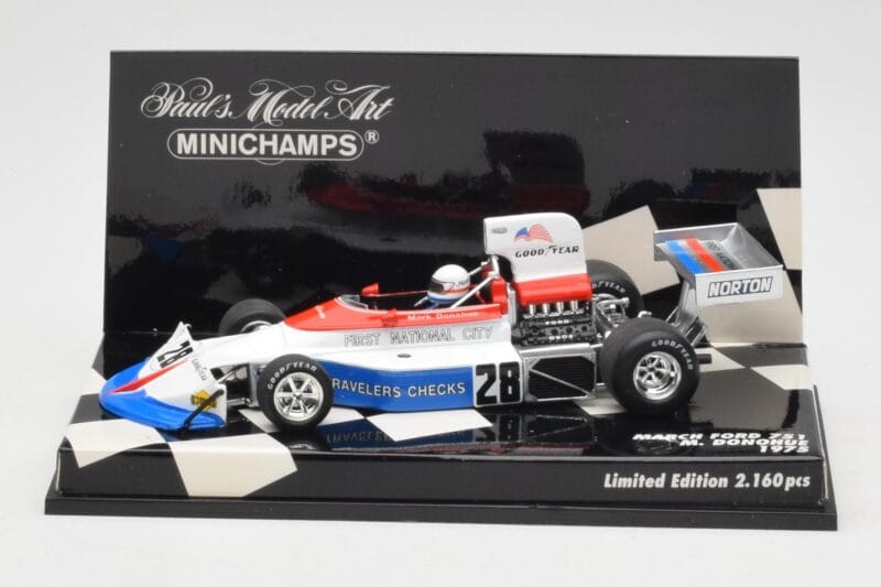 March Ford 751 #28 M. Donohue Race Car 1975 Minichamps 1:43 430750028 Druckguss