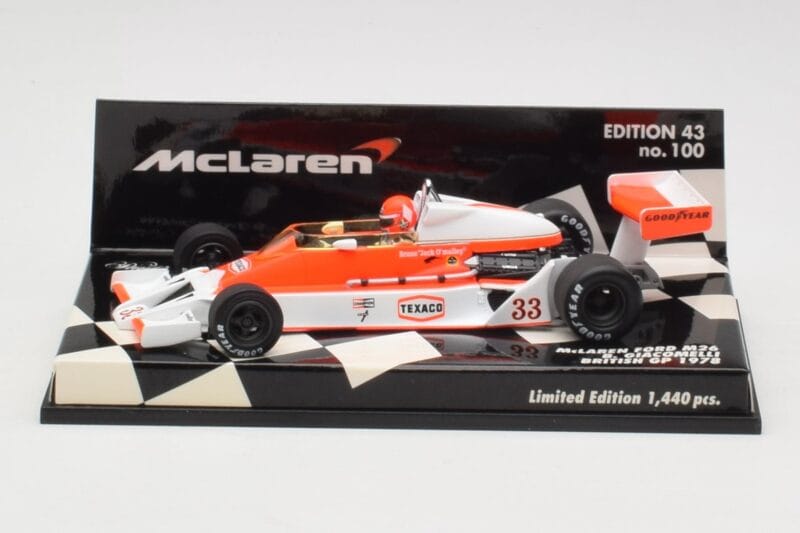 McLaren Ford M26 B. Giacomelli British GP 1978 Minichamps 1:43 530784333 Druckguss
