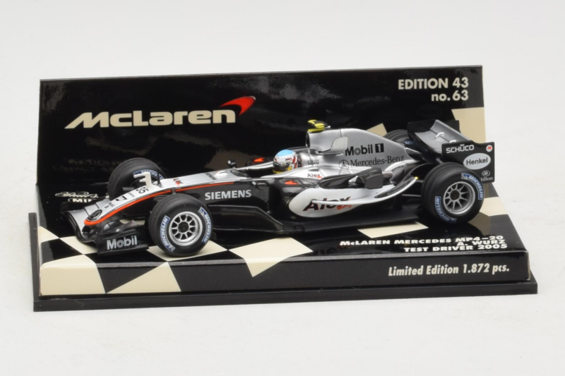 McLaren MP4-20 Mercedes A. Wurz F1 2005 Minichamps 1:43 530054355 Druckguss