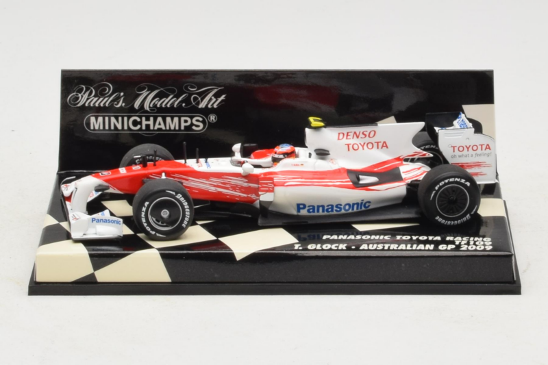 Toyota TF109 #10 T. Glock Panasonic Toyota Racing Australian GP 2009 Minichamps 1:43 400090010 Druckguss