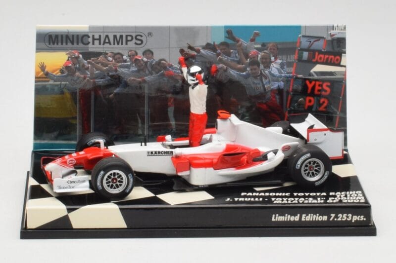 Toyota TF105 #16 J. Trulli Malaysia GP Podium 2005 Minichamps 1:43 400050116 Druckguss
