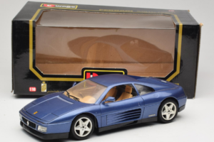 Ferrari 348tb Dunkelblau Metallic Bburago 1:18 3039-B1 Druckguss — Bild 8 von 8