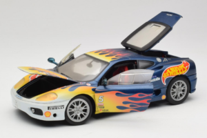 Ferrari 360 Modena Challenge #5 Hot Wheels Purple Fire Livery 1999 Bburago 1:18 29619 Druckguss — Bild 2 von 8