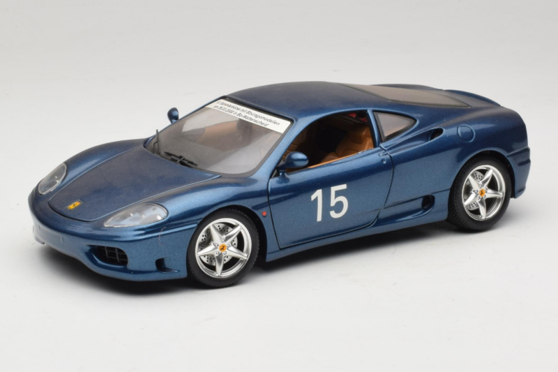 Ferrari 360 Modena #15 Limitierte Auflage Blau Metallic Bburago 1:18 3358-F1 Druckguss