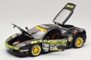 Ferrari 360 Modena Rentabel #314 Gagliardi Schwarz Bburago 1:18 3378-B1 Druckguss — Bild 2 von 8