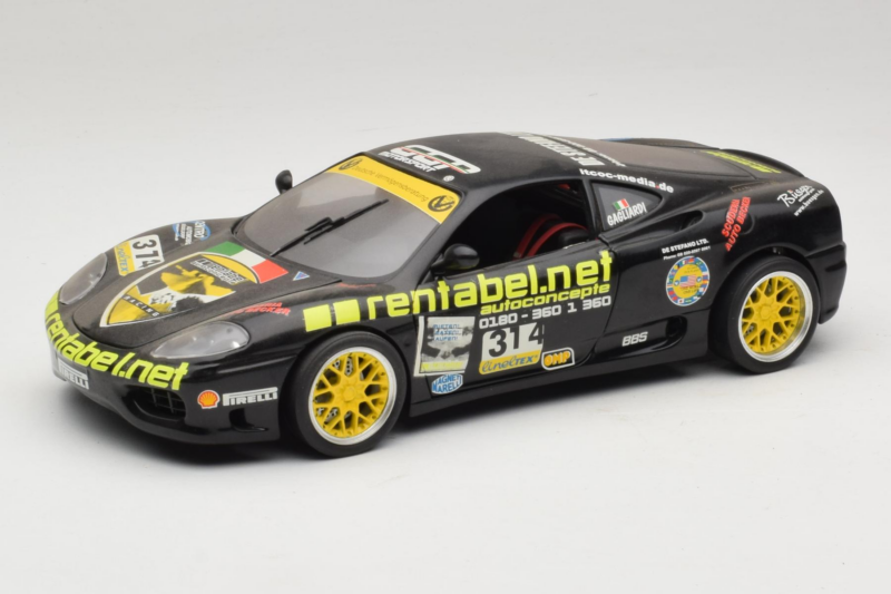 Ferrari 360 Modena Rentabel #314 Gagliardi Schwarz Bburago 1:18 3378-B1 Druckguss