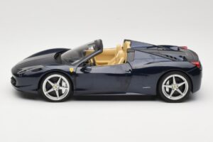 Ferrari 458 Italia Spider Dark Blue Metallic Hot Wheels 1:18 X5529 Druckguss — Bild 4 von 8