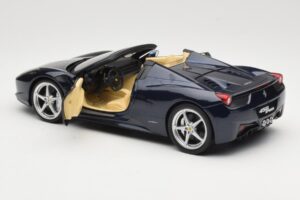Ferrari 458 Italia Spider Dark Blue Metallic Hot Wheels 1:18 X5529 Druckguss — Bild 5 von 8