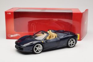 Ferrari 458 Italia Spider Dark Blue Metallic Hot Wheels 1:18 X5529 Druckguss — Bild 8 von 8