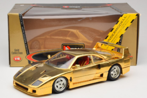Ferrari F40 Chrome Gold Limited Edition 250 pcs Bburago 1:18 3332-G1 Druckguss — Bild 8 von 8