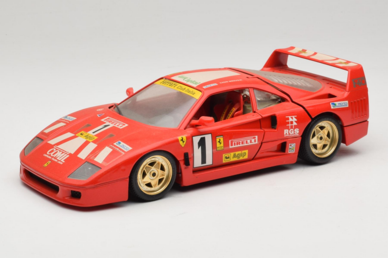 Ferrari F40 Evoluzione #1 Pirelli Rot 1992 Bburago 1:18 3042-P1 Druckguss
