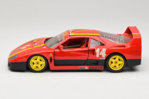 Ferrari F40 Evoluzione #14 L. Dalla Noce H&R Rot mit Gelben Rädern 1992 Bburago 1:18 3042-H1 Druckguss — Bild 4 von 8