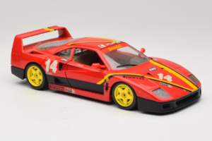 Ferrari F40 Evoluzione #14 L. Dalla Noce H&R Rot mit Gelben Rädern 1992 Bburago 1:18 3042-H1 Druckguss — Bild 6 von 8