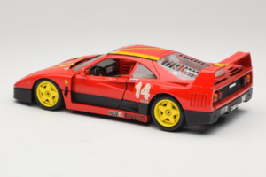 Ferrari F40 Evoluzione #14 L. Dalla Noce H&R Rot mit Gelben Rädern 1992 Bburago 1:18 3042-H1 Druckguss — Bild 7 von 8
