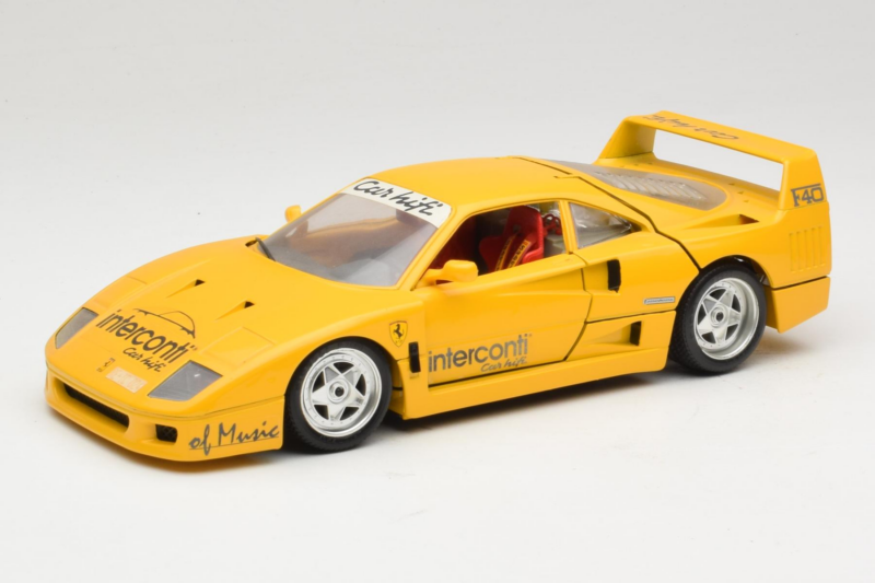 Ferrari F40 Interconti Car HiFi Gelb Bburago 1:18 3032-I1 Druckguss
