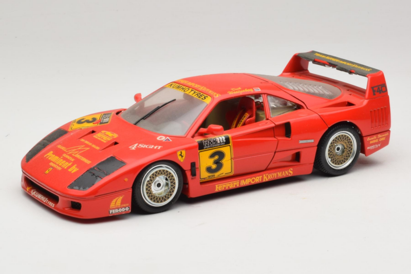 Ferrari F40 Kroymans #3 D. Waaijenberg Limitierte Auflage 1994 Bburago 1:18 3032-L2 Druckguss