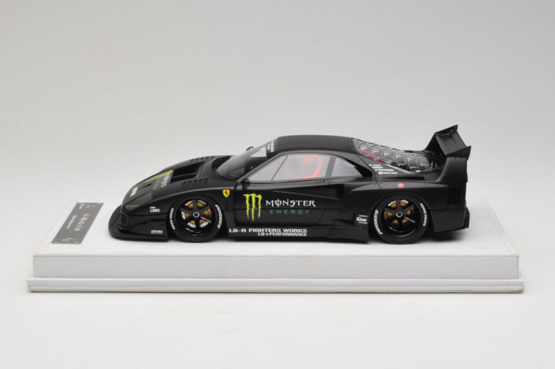 Ferrari F40 LB Works Monster Energy Matt Black BBA 1:18 REMC026 Resin