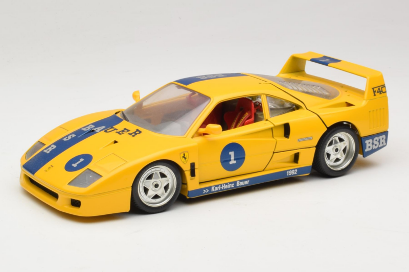 Ferrari F40 #1 Gelb Bauer Limitierte Auflage 100 Stück Bburago 1:18 BSR001 Druckguss