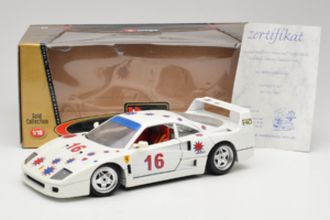 Ferrari F40 #16 Borsenmodells Weiß Limited Edition 333 pcs 1987 Bburago 1:18 3332-W1 Druckguss — Bild 8 von 8