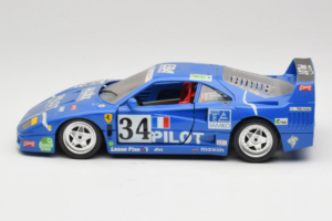 Ferrari F40 #34 M. Ferte / Thavenin / Palau Pilot Blau 1987 Bburago 1:18 3032-B1 Druckguss — Bild 4 von 8