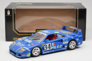 Ferrari F40 #34 M. Ferte / Thavenin / Palau Pilot Blau 1987 Bburago 1:18 3032-B1 Druckguss — Bild 8 von 8
