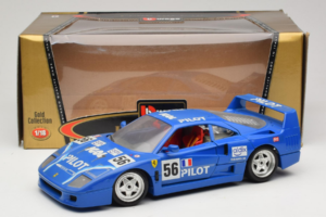 Ferrari F40 Pilot #56 Blau Bburago 1:18 3332-BL1 Druckguss — Bild 8 von 8