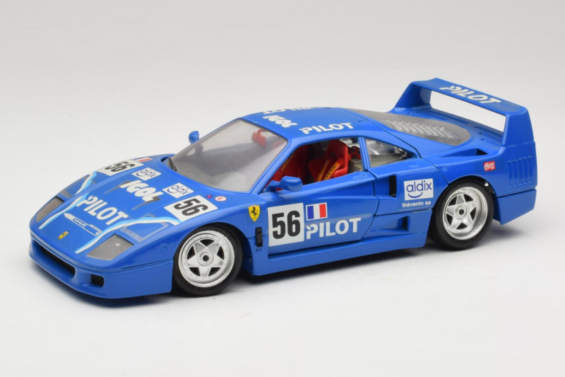 Ferrari F40 Pilot #56 Blau Bburago 1:18 3332-BL1 Druckguss