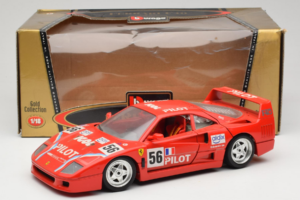 Ferrari F40 #56 Pilot Rot 1987 Bburago 1:18 3332-P2 Druckguss — Bild 8 von 8