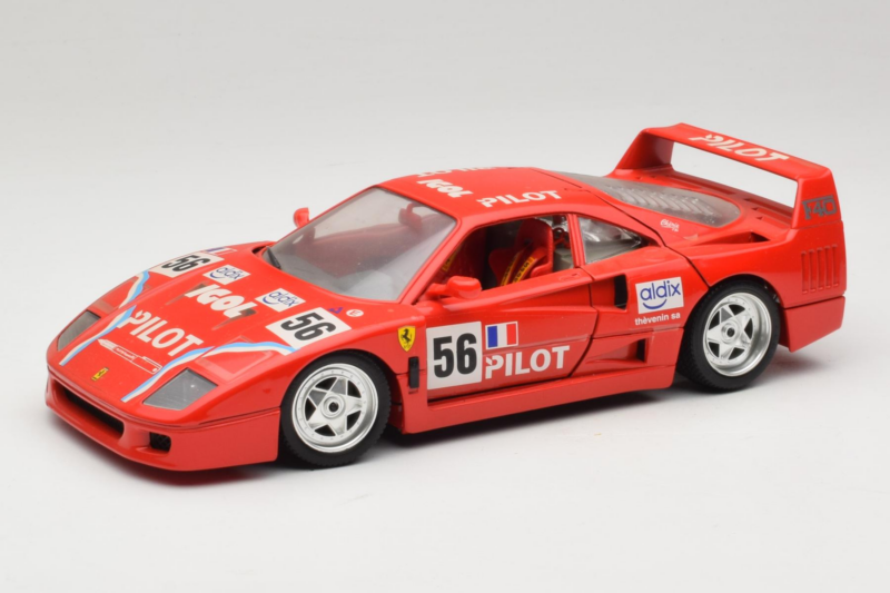 Ferrari F40 #56 Pilot Rot 1987 Bburago 1:18 3332-P2 Druckguss