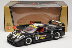 Ferrari F40 Pirelli Agip #1 Schwarz Bburago 1:18 3332-B1 Druckguss — Bild 8 von 8