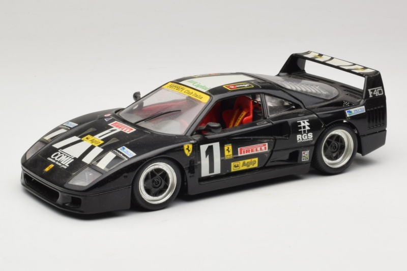 Ferrari F40 Pirelli Agip #1 Schwarz Bburago 1:18 3332-B1 Druckguss