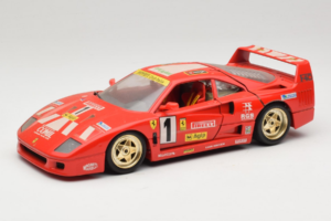 Ferrari F40 Evoluzione #1 Pirelli Agip Rot mit Goldenen Rädern 1992 Bburago 1:18 3042-P2 Druckguss
