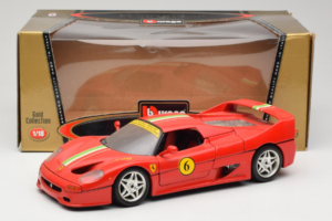 Ferrari F50 Coupe #6 Rot mit Italienischer Flagge Bburago 1:18 3382-P1 Druckguss — Bild 8 von 8