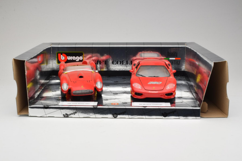 Ferrari Gift Set 250 Testa Rossa & 360 Modena Challenge Rot Bburago 1:18 Ferrari Gift Set 250 Testa Rossa & 360 Modena Challenge Rot Bburago 1:18 GC001 Druckguss