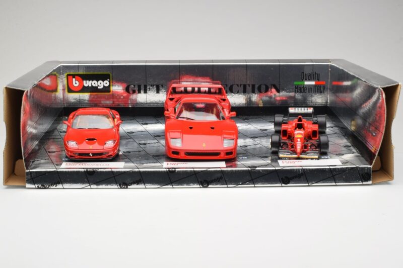 Ferrari Promo Set F40 550 Maranello Scuderia Ferrari F310 F1 1996 Bburago 1:18 FERRARI001 Druckguss