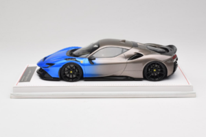Ferrari SF90 Novitec Blue Grey Metallic IVY Merit 1:18 REMC029 Resin