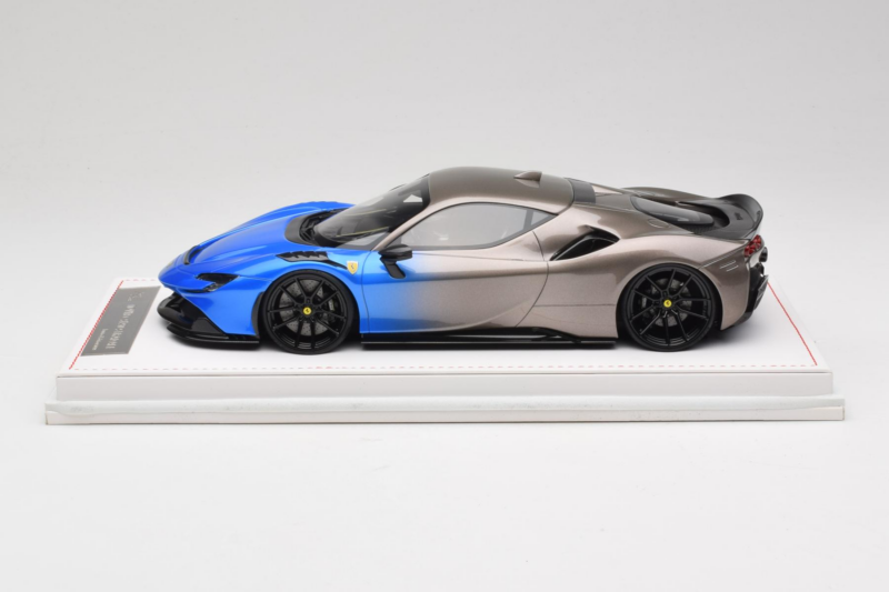 Ferrari SF90 Novitec Blue Grey Metallic IVY Merit 1:18 REMC029 Resin