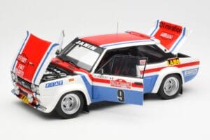 Fiat 131 Abarth Fiat France #9 J-C. Andruet / C. Delferrier Winner Rally Sanremo 1977 Kyosho 1:18 08375A Druckguss — Bild 2 von 8