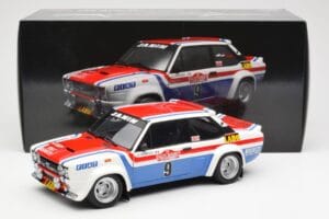 Fiat 131 Abarth Fiat France #9 J-C. Andruet / C. Delferrier Winner Rally Sanremo 1977 Kyosho 1:18 08375A Druckguss — Bild 8 von 8