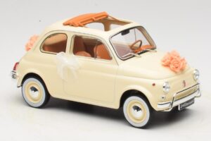 Fiat 500 L Elfenbein Wedding Gift Norev 1:18 187780 Druckguss — Bild 4 von 6