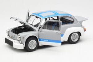 Fiat Abarth 1000 TCR Matt Grau Blaue Streifen AUTOart 1:18 72642 Druckguss — Bild 2 von 8