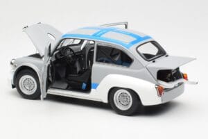 Fiat Abarth 1000 TCR Matt Grau Blaue Streifen AUTOart 1:18 72642 Druckguss — Bild 5 von 8